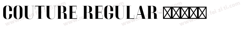 COUTURE REGULAR字体转换